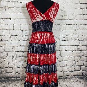 Black and Red Embroidered Dress